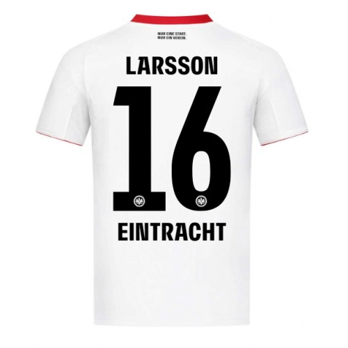 Eintracht Frankfurt Hugo Larsson #16 Replika Bortatröja 2025-26 Kortärmad Eintracht Frankfurt Hugo Larsson #16 Replika Bortatröja 2025-26 Kortärmad